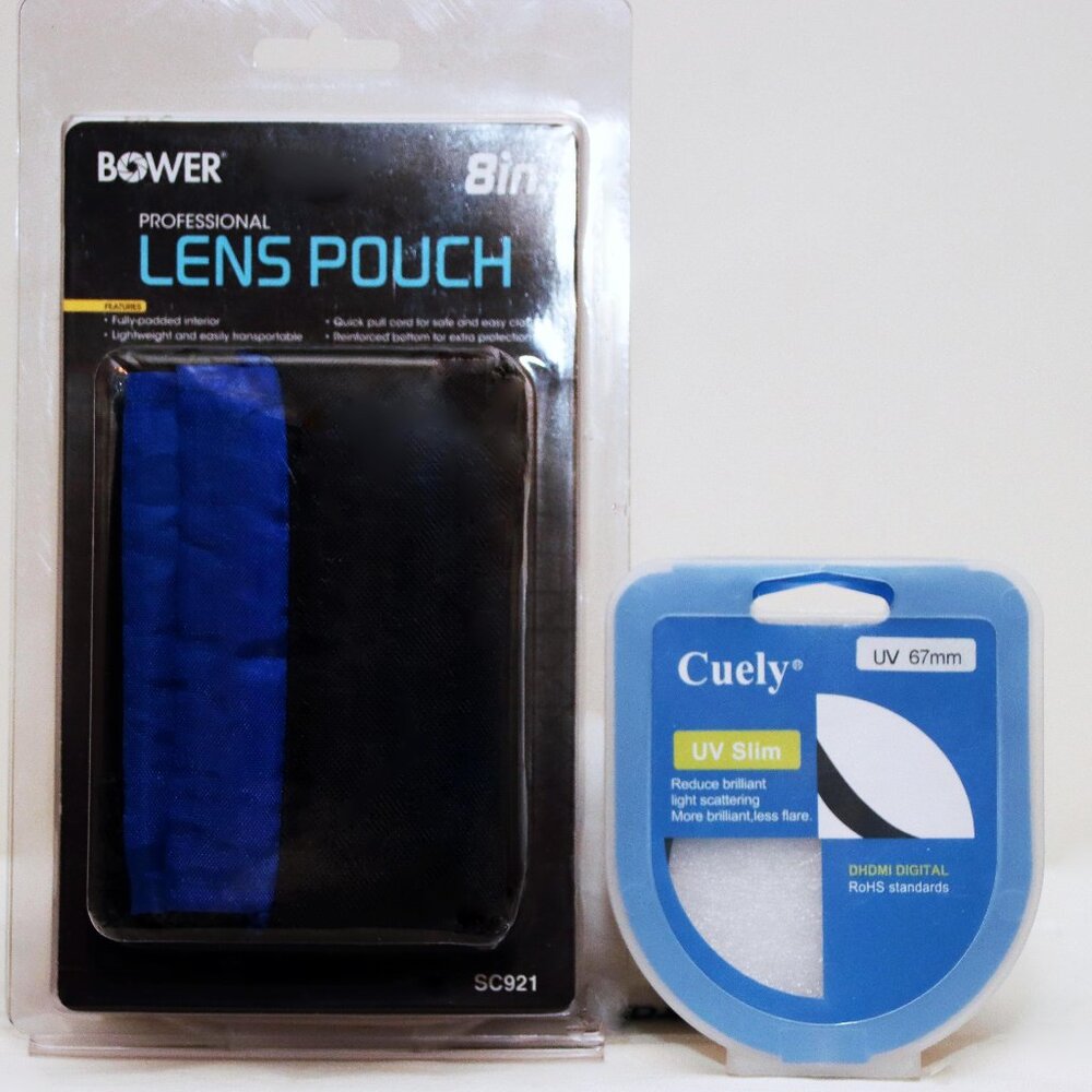 Canon/Nikon D Accessory KIT NOW $6 Was $33 w/8" Lens Pouch, 67mm Slim UV Filter